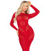 Сукня з довгим рукавом Leg Avenue Lace and Net Bodycon Gown One Size, Red