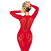 Сукня з довгим рукавом Leg Avenue Lace and Net Bodycon Gown One Size, Red