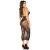 Сукня з відкритою спиною Leg Avenue Rhinestone Lace and Net Bodycon Dress One Size, Black