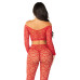 Комплект топ і легінси Leg Avenue Off The Shoulder, One Size, Red, довгий рукав