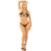 Комплект з перлинною ниткою Leg Avenue Open Cup Bra and Pearl String One Size, Black