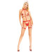 Костюм медсестри Leg Avenue 2PC Vegan Leather Nurse Harness Teddy and Headband Red S, шапочка