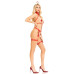 Костюм медсестри Leg Avenue 2PC Vegan Leather Nurse Harness Teddy and Headband Red S, шапочка
