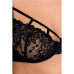 Комплект білизни Passion Exclusive HAYA SET L/XL, black, стрінги, ліф, пояс для панчіх