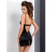 Сорочка приталена з чашечками MONTANA CHEMISE black XXL/XXXL - Passion Exclusive, трусики