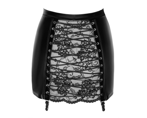 Спідниця Noir Handmade F341 Powerwetlook and lace skirt - S