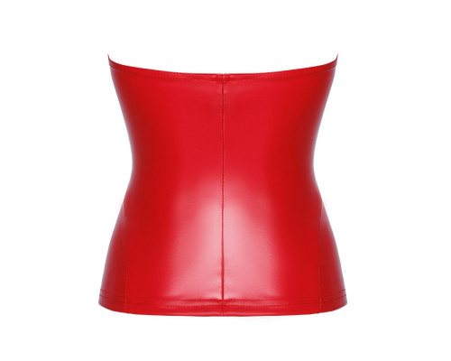 Корсет Noir Handmade F355 Red powerwetlook corset - XXL