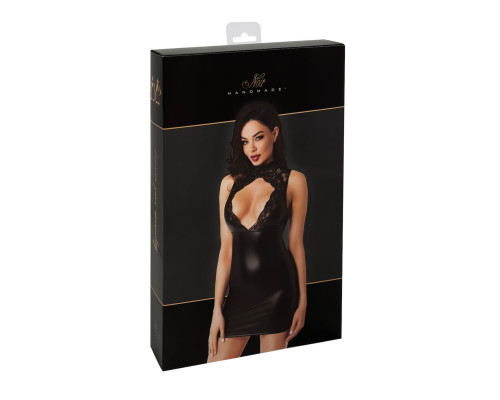 Сукня Noir Handmade F343 Powerwetlook and lace mini skirt - XL