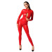 Комбінезон Noir Handmade F353 Red powerwetlook overall - L