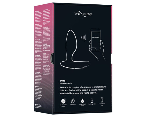 Анальна смарт-вібропробка We-Vibe Ditto+ Satin Black з пультом ДК