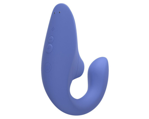 Вагінально-кліторальний стимулятор Womanizer Blend Vibrant Blue, вібрація + вакуум, 2 мотори