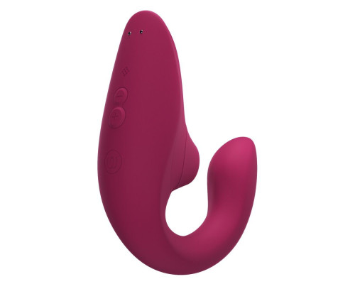 Вагінально-кліторальний стимулятор Womanizer Blend Vibrant Pink, вібрація + вакуум, 2 мотори