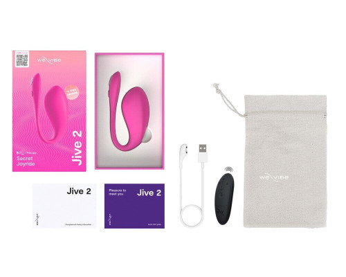 Смарт-віброяйце We-Vibe Jive 2 Electric Pink, пульт ДК, до 4 годин роботи