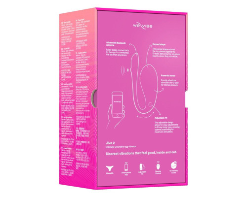 Смарт-віброяйце We-Vibe Jive 2 Electric Pink, пульт ДК, до 4 годин роботи
