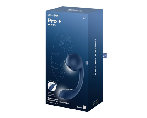Смарт-стимулятор точки G + вакуумний стимулятор клітора Satisfyer Pro+ Wave 4 Connect App