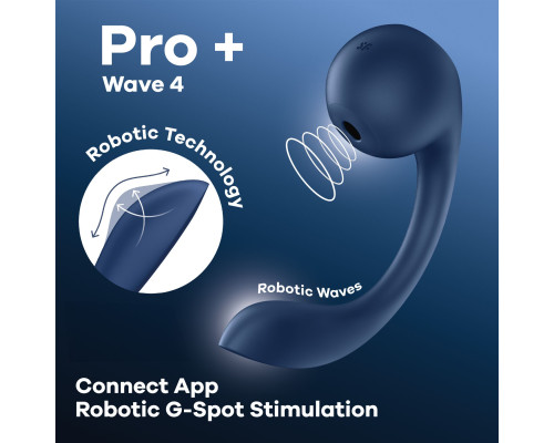 Смарт-стимулятор точки G + вакуумний стимулятор клітора Satisfyer Pro+ Wave 4 Connect App