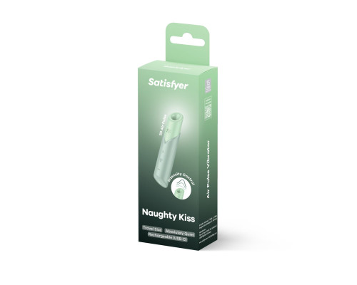 Вакуумний стимулятор Satisfyer Naughty Kiss, магнітна технологія 3D Air Pulse, 30 режимів роботи