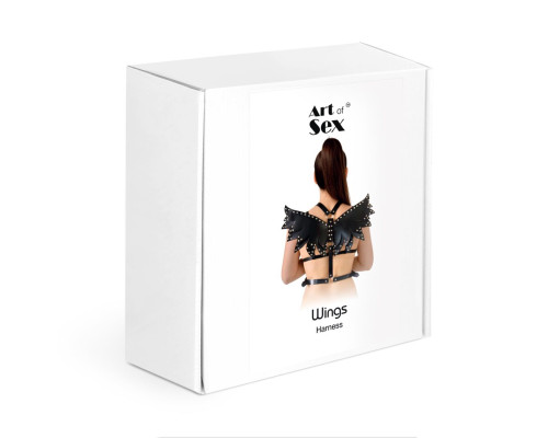 Жіноча портупея Art of Sex - Wings чорна XS-M, екошкіра
