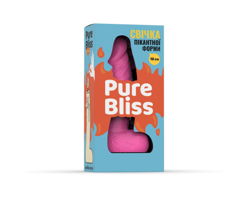 Свічка у вигляді члена Pure Bliss BIG Pink 18 см
