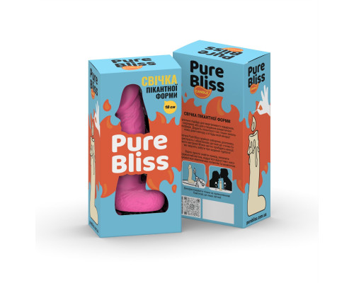 Свічка у вигляді члена Pure Bliss BIG Pink 18 см