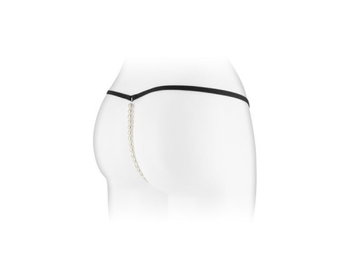 Трусики-стрінги з перлинною ниткою Fashion Secret VENUSINA Black