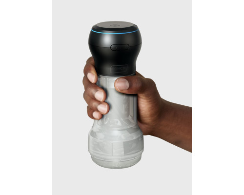 Мастурбатор Kiiroo Feel Pocket Crystal зі всмоктувальною інтерактивною насадкою PowerBlow Combo Set