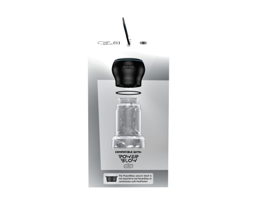Мастурбатор Kiiroo Feel Pocket Crystal, сумісний з інтерактивною насадкою PowerBlow