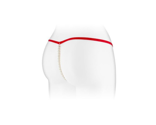 Трусики-стрінги з перлинною ниткою Fashion Secret VENUSINA Red