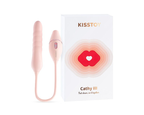 Пульсатор з вакуумним стимулятором KISSTOY Cathy III Pink, 5 режимів вакууму, 10 режимів пульсації