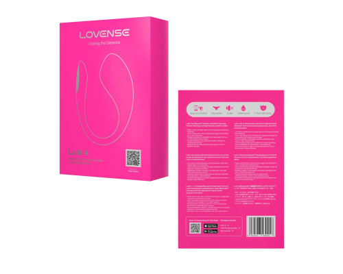 Смарт-віброяйце Lovense Lush 4, дуже потужне, швидке заряджання, LED-підсвічування