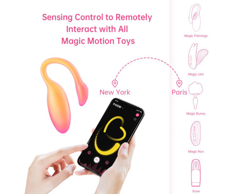 Смарт-віброяйце Magic Motion Flamingo Max Orange 2 в 1: віброяйце та тренажер Кегеля, 10 режимів
