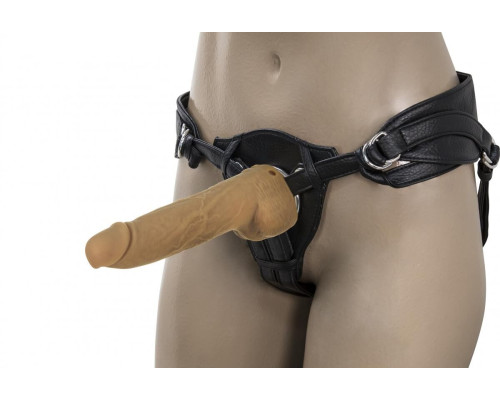 Фалоімітатор з пульсацією Naked ADDICTION Dominic 9″ Caramel, пульт ДК, діаметр 4,2 см