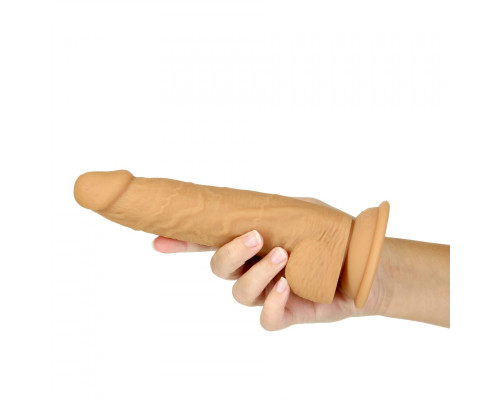 Фалоімітатор Naked Addiction - 8″ Silicone Dual Density Dildo Vanilla, віброкуля в подарунок