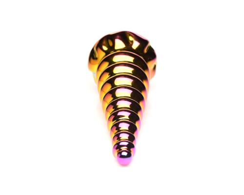 Фентезійний скляний фалоімітатор Creature Cocks Twilight Rainbow Glass Dildo, 16 см
