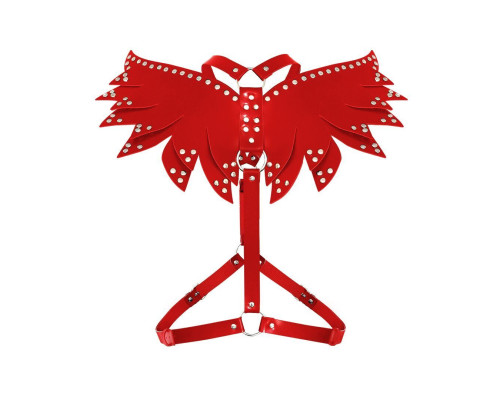 Жіноча портупея Art of Sex - Wings червона L-2XL, екошкіра