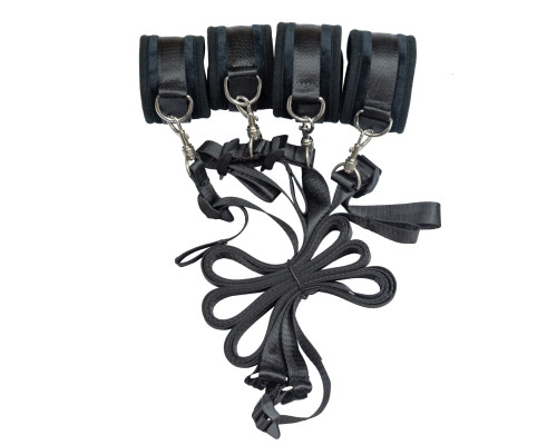 Розтяжка на ліжко Punishment - 5-Piece Bed Restraint Kit - Black