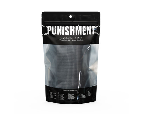 Мотузка для шибарі Punishment - Bondage Rope - Black