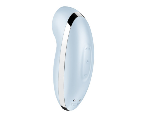 Вібростимулятор-пульсатор Satisfyer Tap & Climax 2 Blue, ефект постукування пальцем