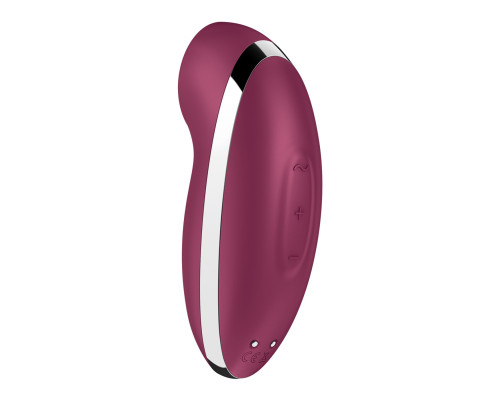 Вібростимулятор-пульсатор Satisfyer Tap & Climax 2 Red, ефект постукування пальцем