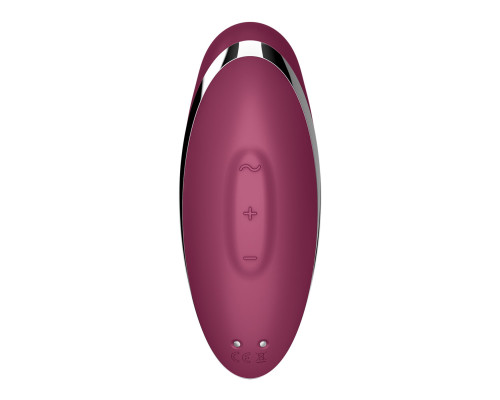 Вібростимулятор-пульсатор Satisfyer Tap & Climax 2 Red, ефект постукування пальцем