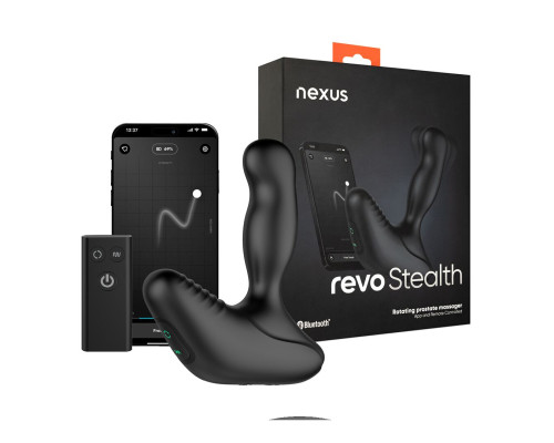 Смарт-масажер простати Nexus Revo Stealth with APP, вібрація+ротація, пульт ДУ, до 10 годин роботи