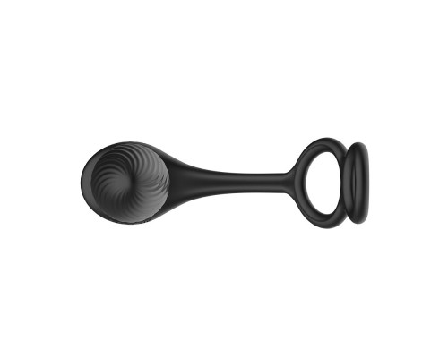 Анальна вібропробка Nexus Tornado Cock and Ball Ring обертання+вібрація, ерекційне кільце, пульт