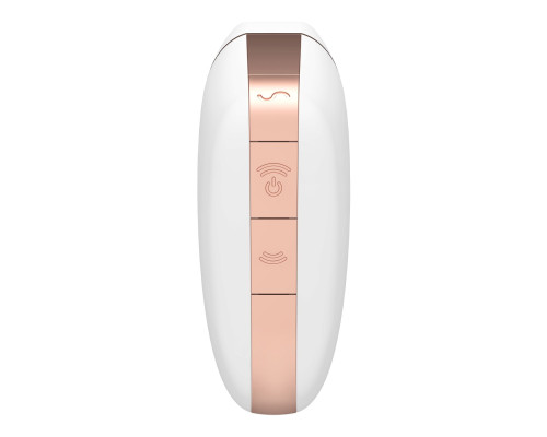 Вакуумний кліторальний стимулятор Satisfyer Love Triangle White з керуванням через інтернет
