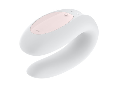 Смартвібратор для пар Satisfyer Double Joy White із широким кліторальним стимулятором