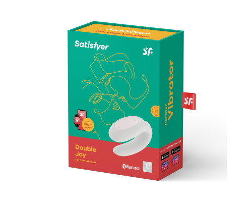 Смартвібратор для пар Satisfyer Double Joy White із широким кліторальним стимулятором
