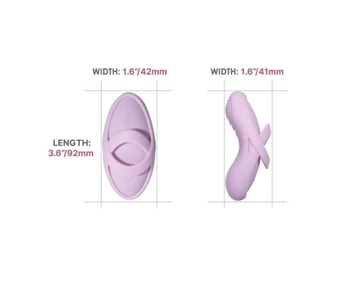 Смарт-вібратор для клітора Svakom Echo 2 Pink Lilac, підігрів до 38 °C, знімна насадка на палець