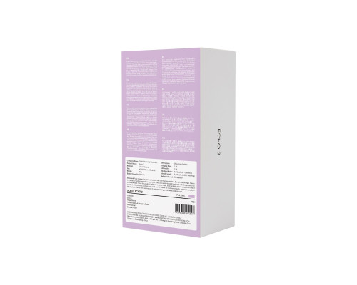 Смарт-вібратор для клітора Svakom Echo 2 Pink Lilac, підігрів до 38 °C, знімна насадка на палець