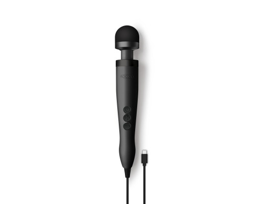 Вібромасажер DOXY3 USB-C Massager MATTE BLACK, кабель USB-C, регульована інтенсивність, компактний