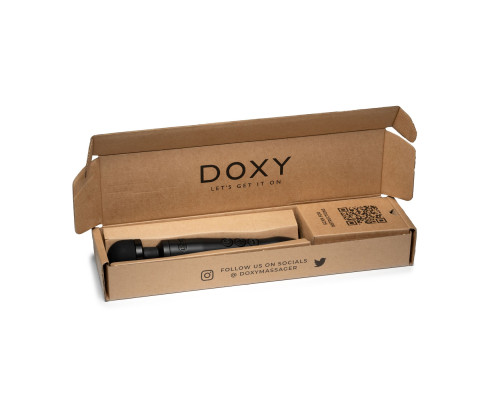 Вібромасажер DOXY3 USB-C Massager MATTE BLACK, кабель USB-C, регульована інтенсивність, компактний