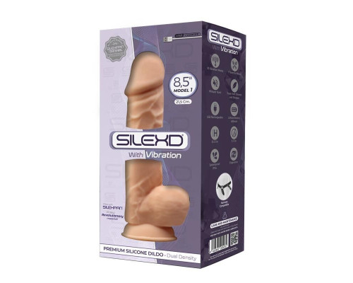 Фалоімітатор з вібрацією SilexD Norman Vibro Flesh (MODEL 1 size 8,5in) (м'ята упаковка!!!)